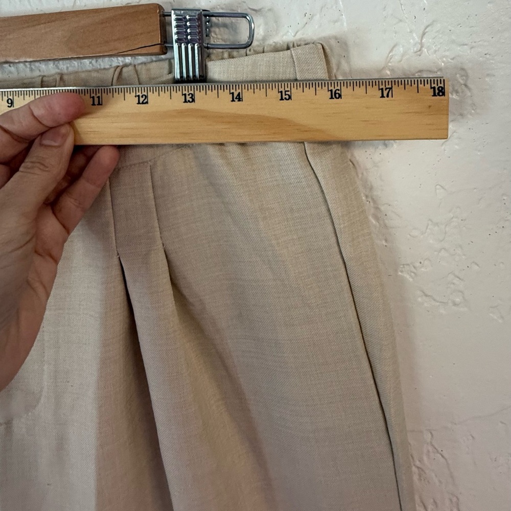 SHEIN Curve 0XL Linen-Look 2-Piece Set - Asymmetrical Wrap Vest & Wide-Leg Pants - Picture 13 of 14